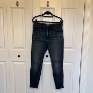 Everlane Women's High Rise Skinny Jeans in Dark Indigo size 32 Tall